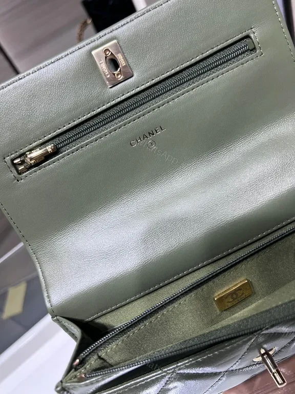 View 3 of Chanel-Inspired Quilted Mini Satchel with Chain Strap