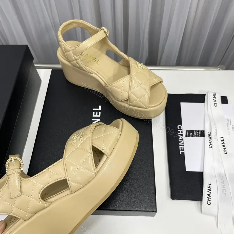 View 6 of Chanel-Style Quilted Sandals: Lux Comfort Elevation