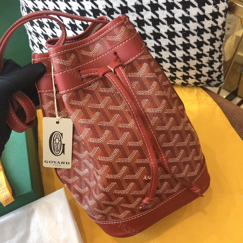 View 3 of 高仿Goyard*PEFLOT9抽繩水桶包紅色免檢版