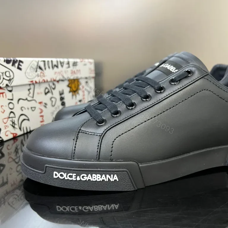 View 2 of All-Black Leather High-Tops: Subtle Luxury Everyday Sneakers