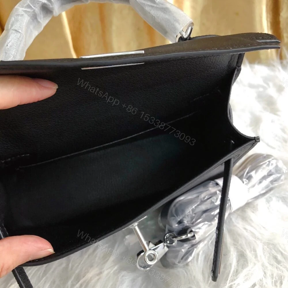 View 6 of Hermes Kelly Mini Epsom Handbag Black 22Cm