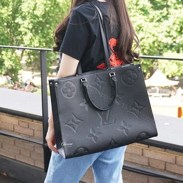 View 8 of First Copy Louis Vuitton LV On The Go Monogram Premium Leather Tote Bag
