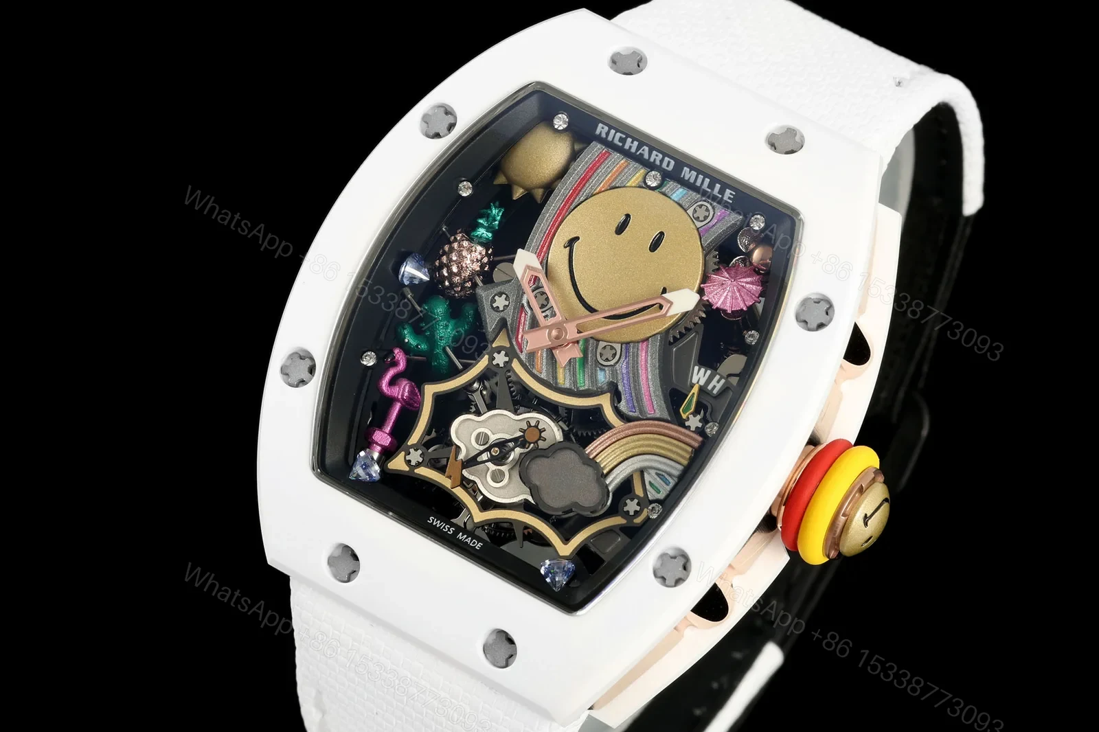 View 2 of Richard Mille RM 88 Tourbillon Automatic Smiley Skeleton Watch Ultimate Edition RG-RM-RM88-SMILEY-TOURBILLON