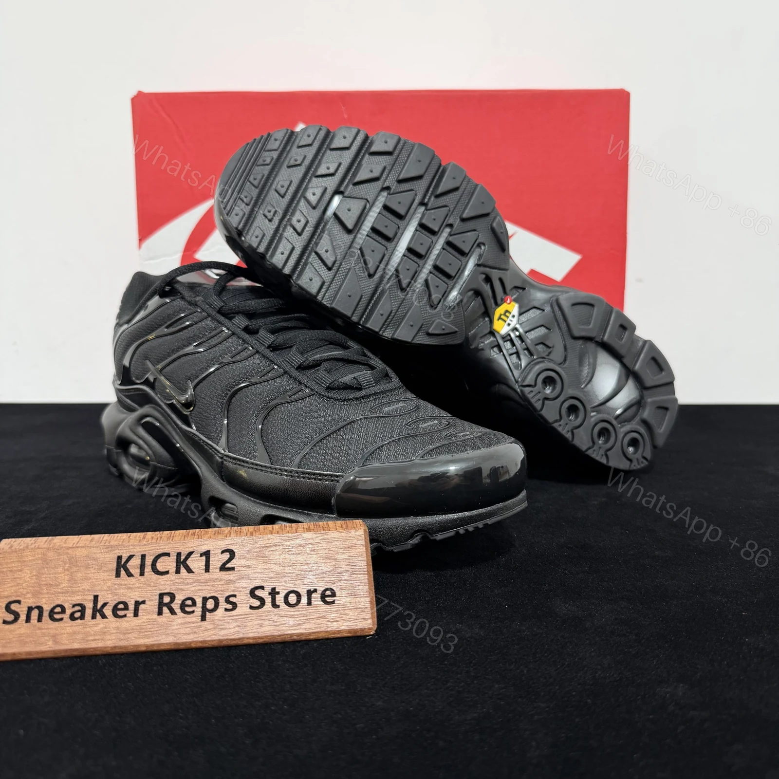 View 3 of Air Max Plus Triple Black Reps