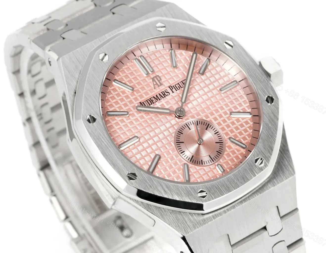 View 3 of JF Factory Audemars Piguet Royal Oak 26591IP Series Men’s Watch – Stainless Steel with Pink Dial