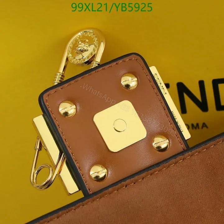 View 26 of Fendi Baguette Brooch White Leather Bag YB5925