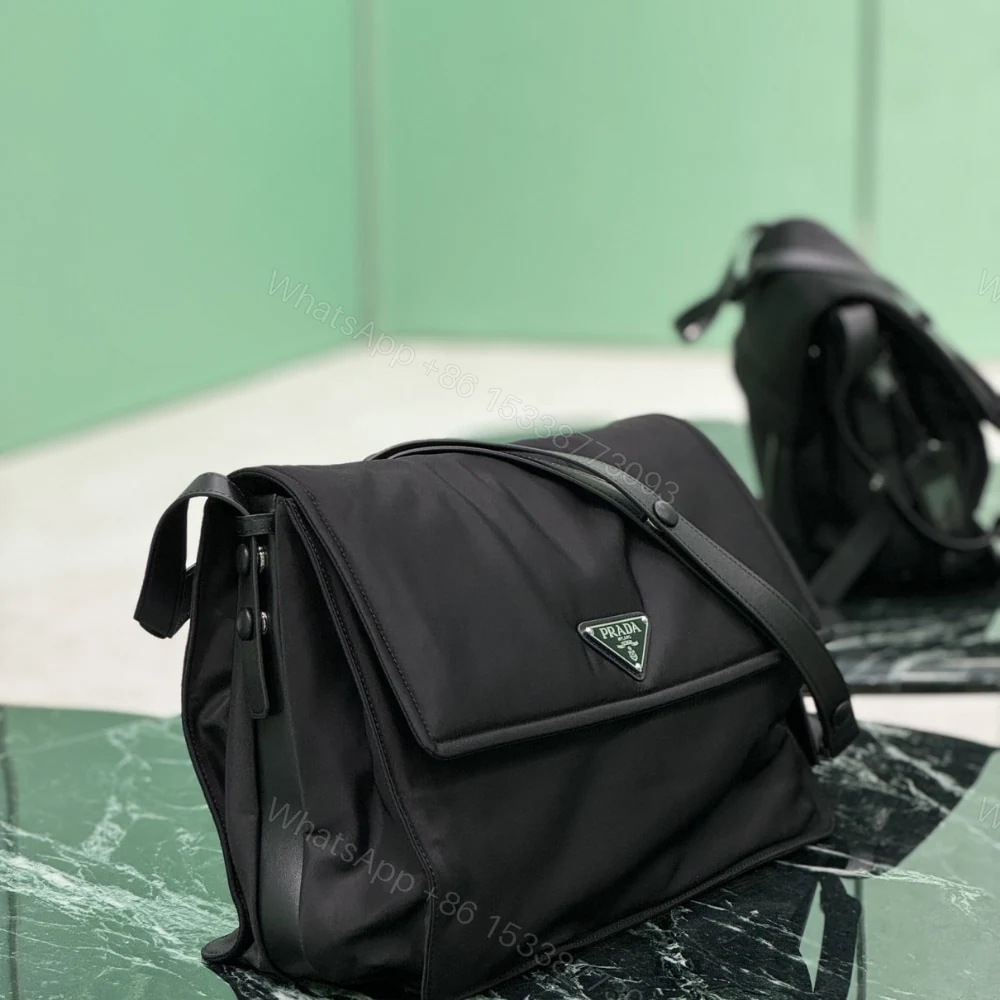 View 3 of Prada Re Nylon Large Padded Shoulder Bag Black 30Cm