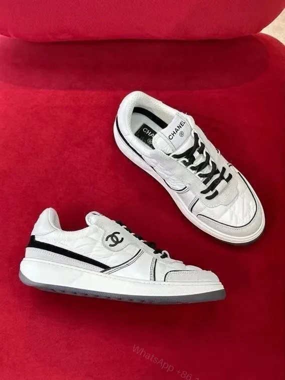View 5 of White Leather High-Top Sneaker with Contrast Detailing and All-Day Comfort