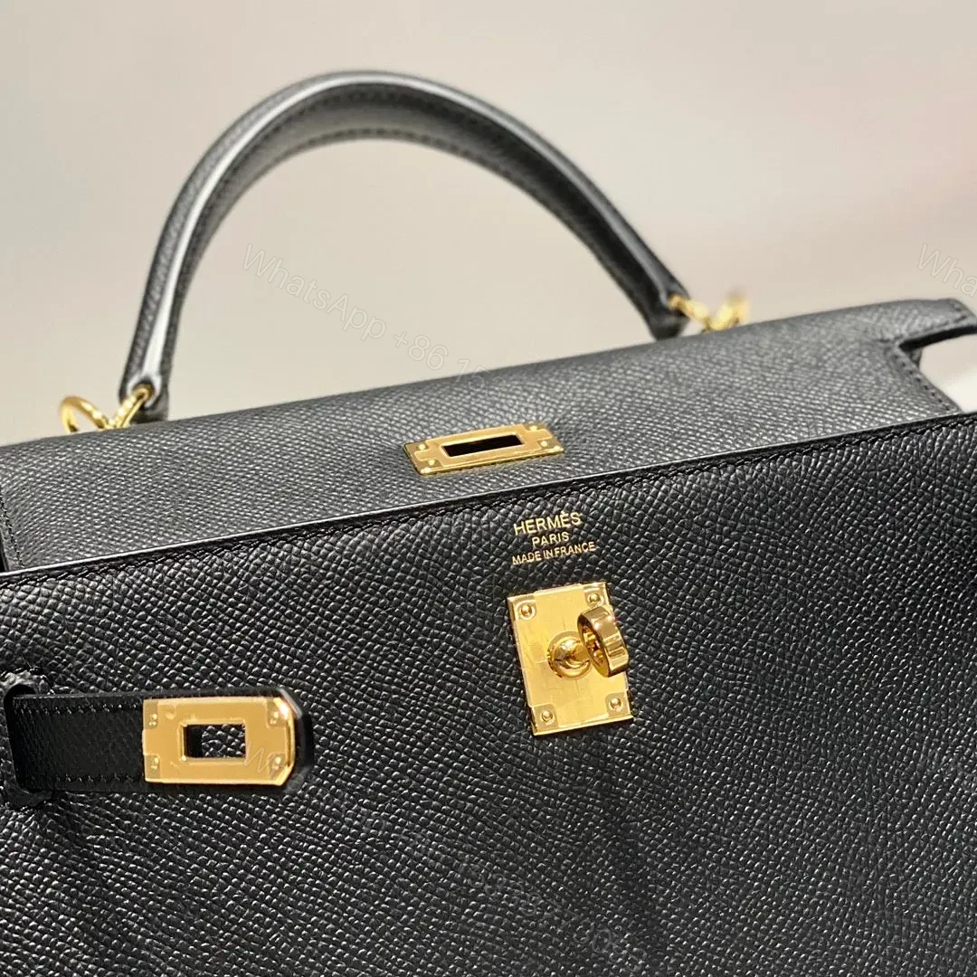 View 8 of HN 25 Black Epsom Gold Hardware