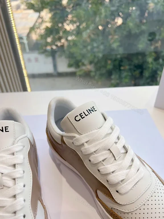 View 2 of CÃ©line Textured Leather High-Tops: Subtle Luxe Sneakers