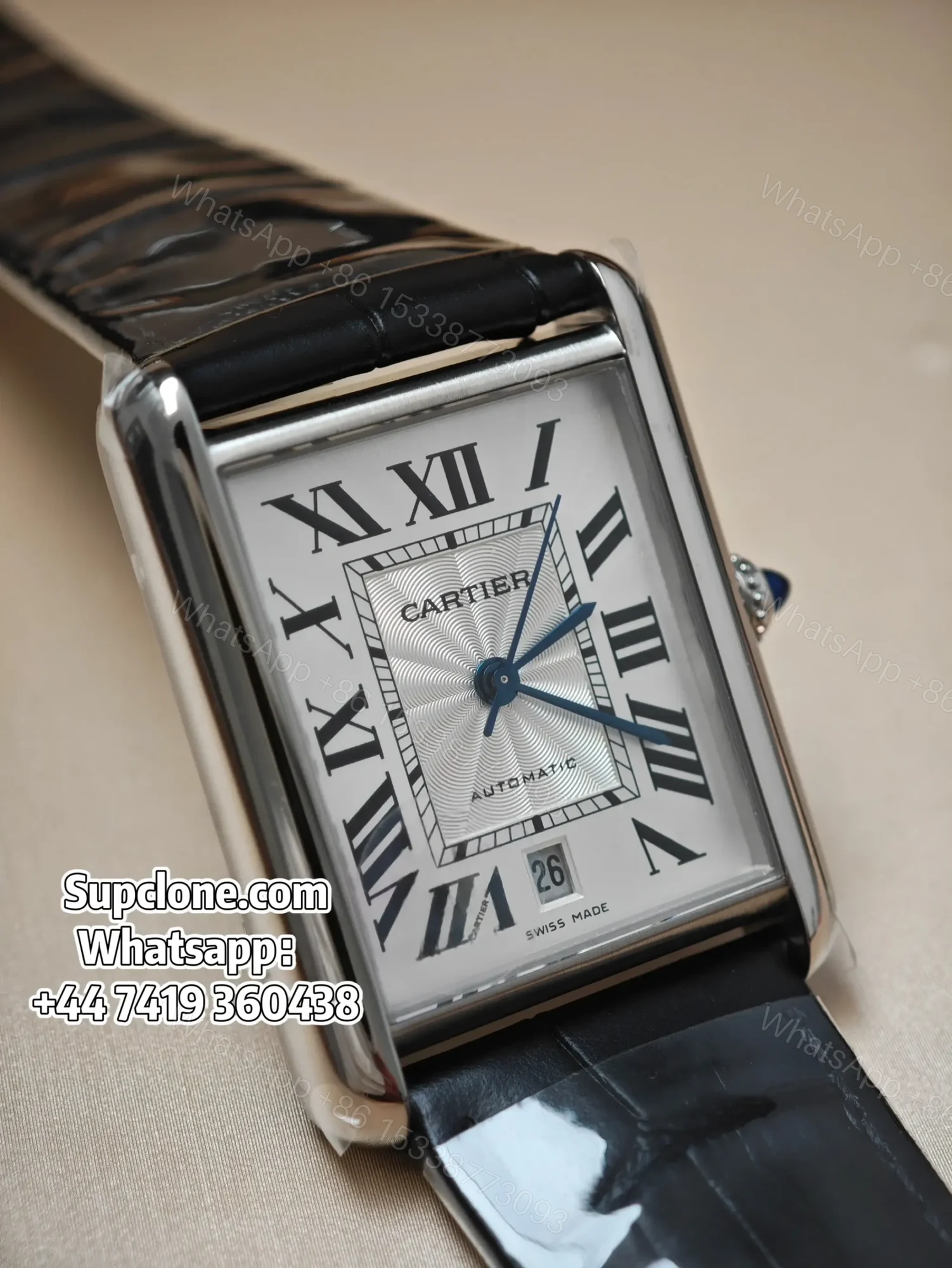 View 5 of Cartier Tank WSTA0141 41×31mm Super Clone Automatic Replica Leather Strap