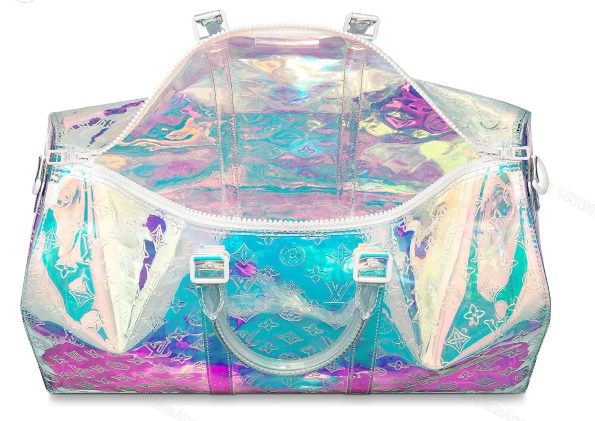 View 3 of Replica 1:1 Clone Louis Vuitton Keepall Bandouliere Monogram 50 Prism