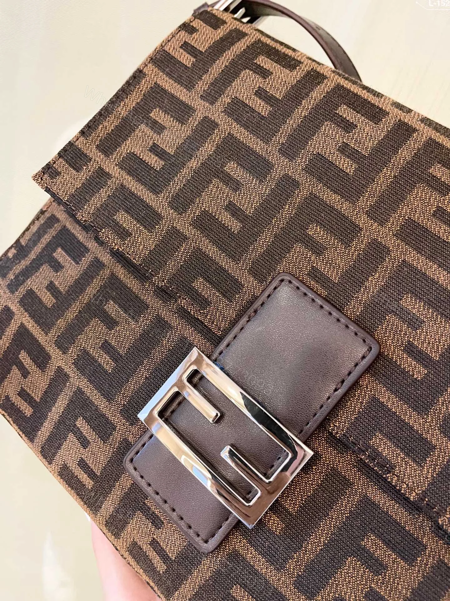 View 4 of Fendi Vintage FF Zucca Brown