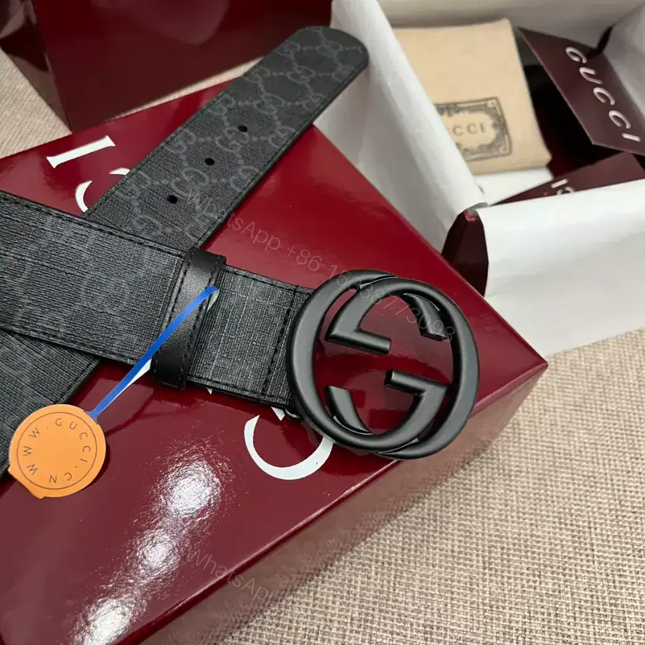 View 6 of GUCCI BELT WITH INTERLOCKING G BUCKLE 4CM – B103