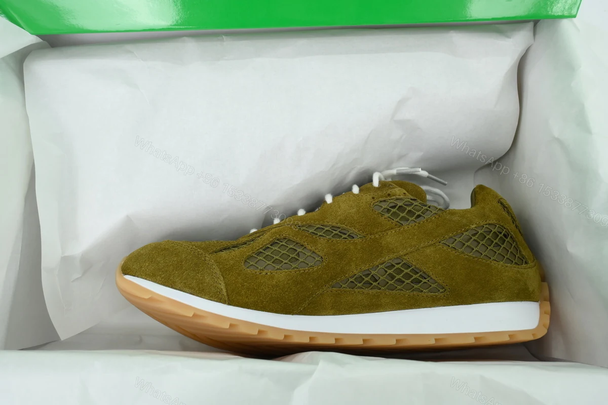 View 6 of Bottega Veneta Orbit Suede Green