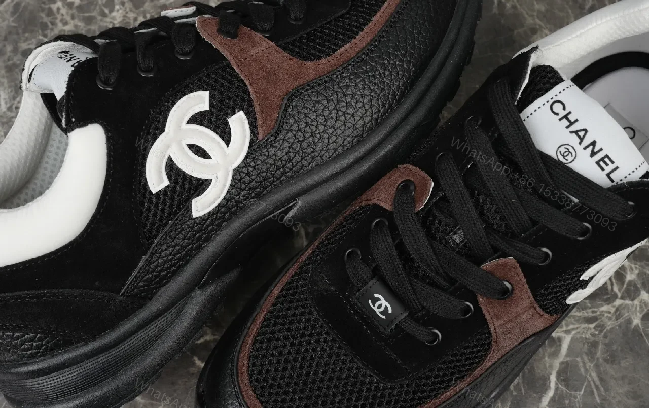 View 9 of Black Leather Luxury Sneakers with Suede Trim, City-Smart Style, High-End Comfort