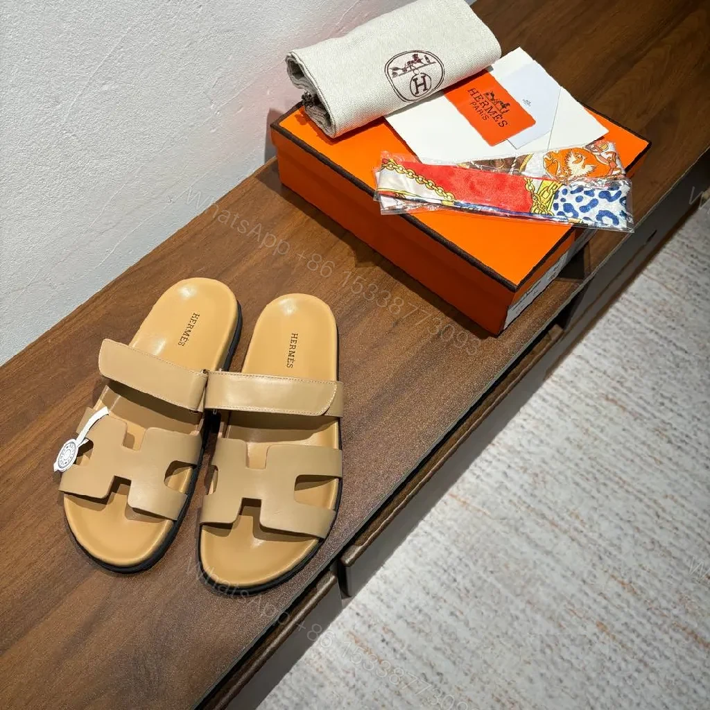 View 2 of Low-Top Luxury Sandals with H-Pattern Straps, All-Day Comfort
