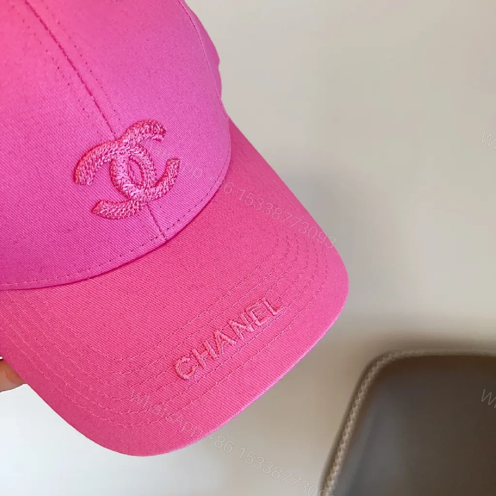 View 7 of Vivid Pink Cap: Premium Cotton-Blend, Embossed Logo, Luxe Everyday Style