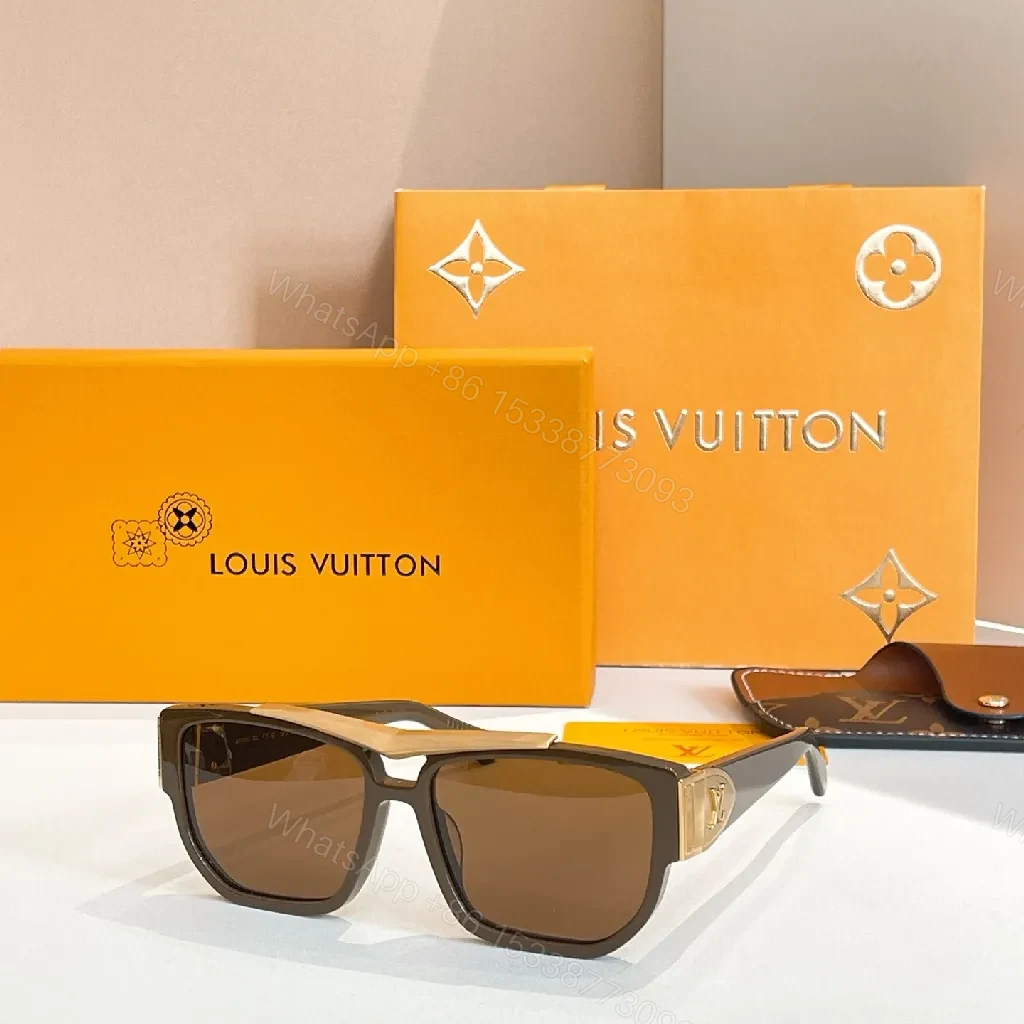 Bold Luxe Sunglasses: Signature LV-Inspired, 100% UV Protection — view 1