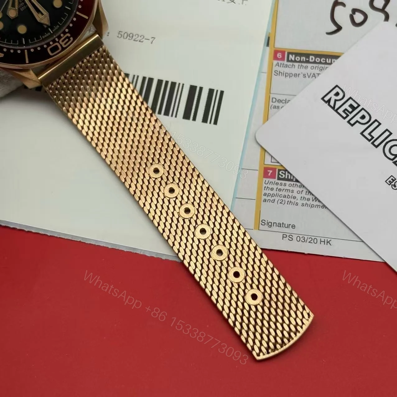 View 4 of Replica Omega Seamaster 007 Burgundy Watch Super Clone