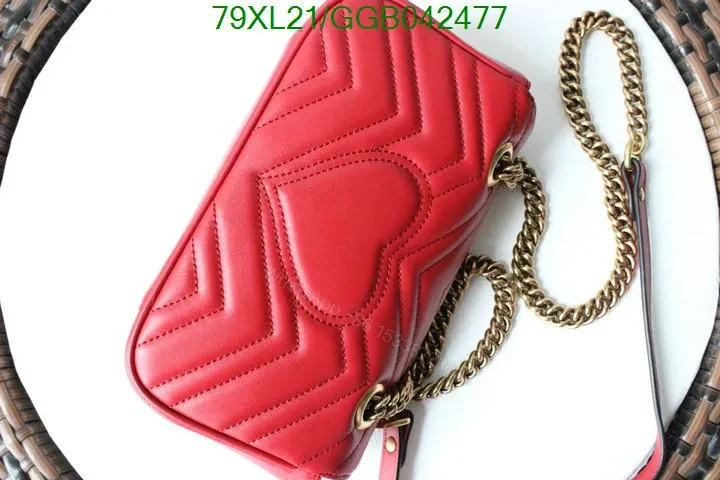 View 9 of Mini Gucci GG Marmont Bag in Red Matelassé Leather 768543