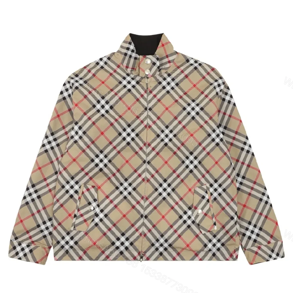View 3 of Dark Black Field Jacket: Smooth Contemporary Luxury Exterior + Check Interior