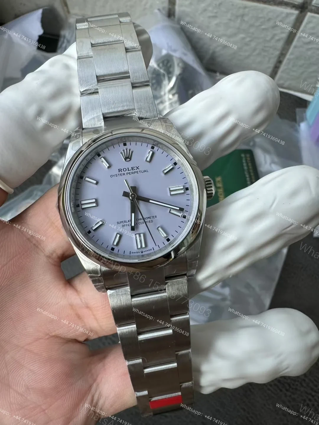 View 3 of Rolex Super Clone Oyster Perpetual M126000-0013 36mm Purple Dial 3230 Movement