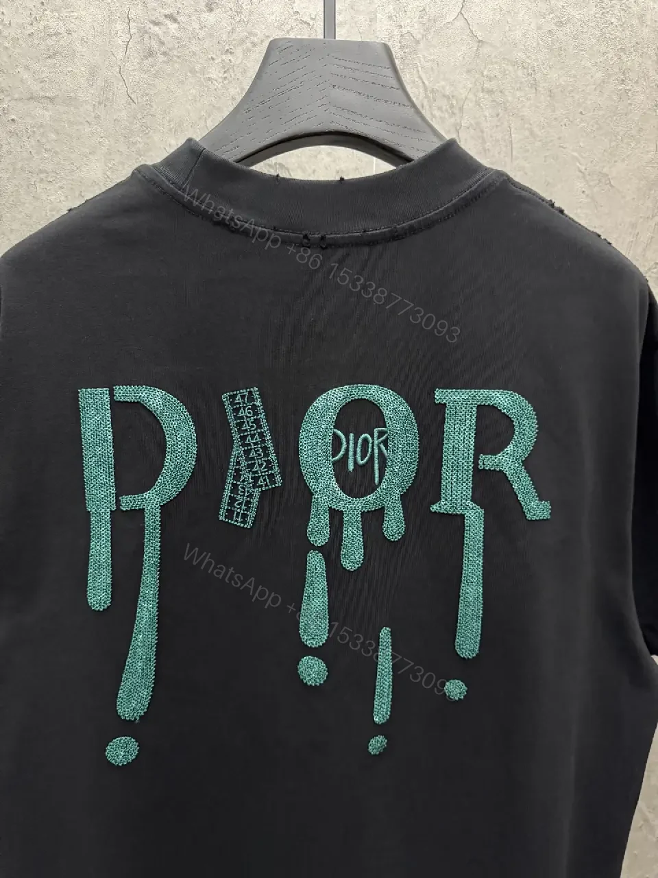 View 9 of Turquoise Logo Minimalist Tee – Soft-Cotton Luxury Shirt