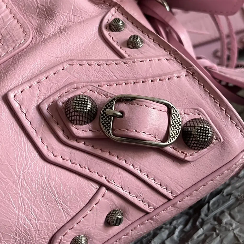 View 13 of 高仿Balenciaga*NeoCagole系列機車包粉色