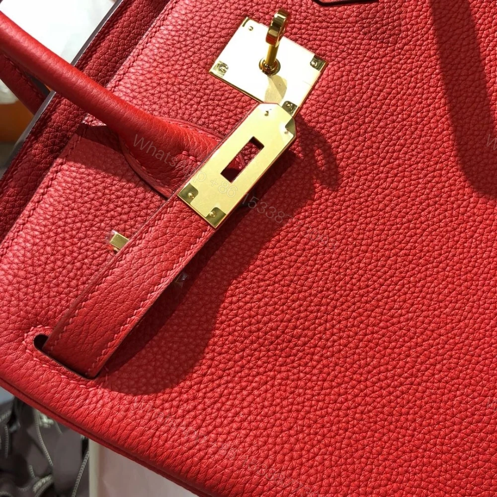 View 4 of Hermes Birkin 25 Bag Togo Rouge Vermillon 25Cm