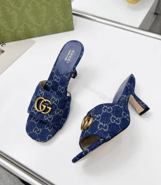 View 3 of Gucci Women’S GG Denim Sandals
