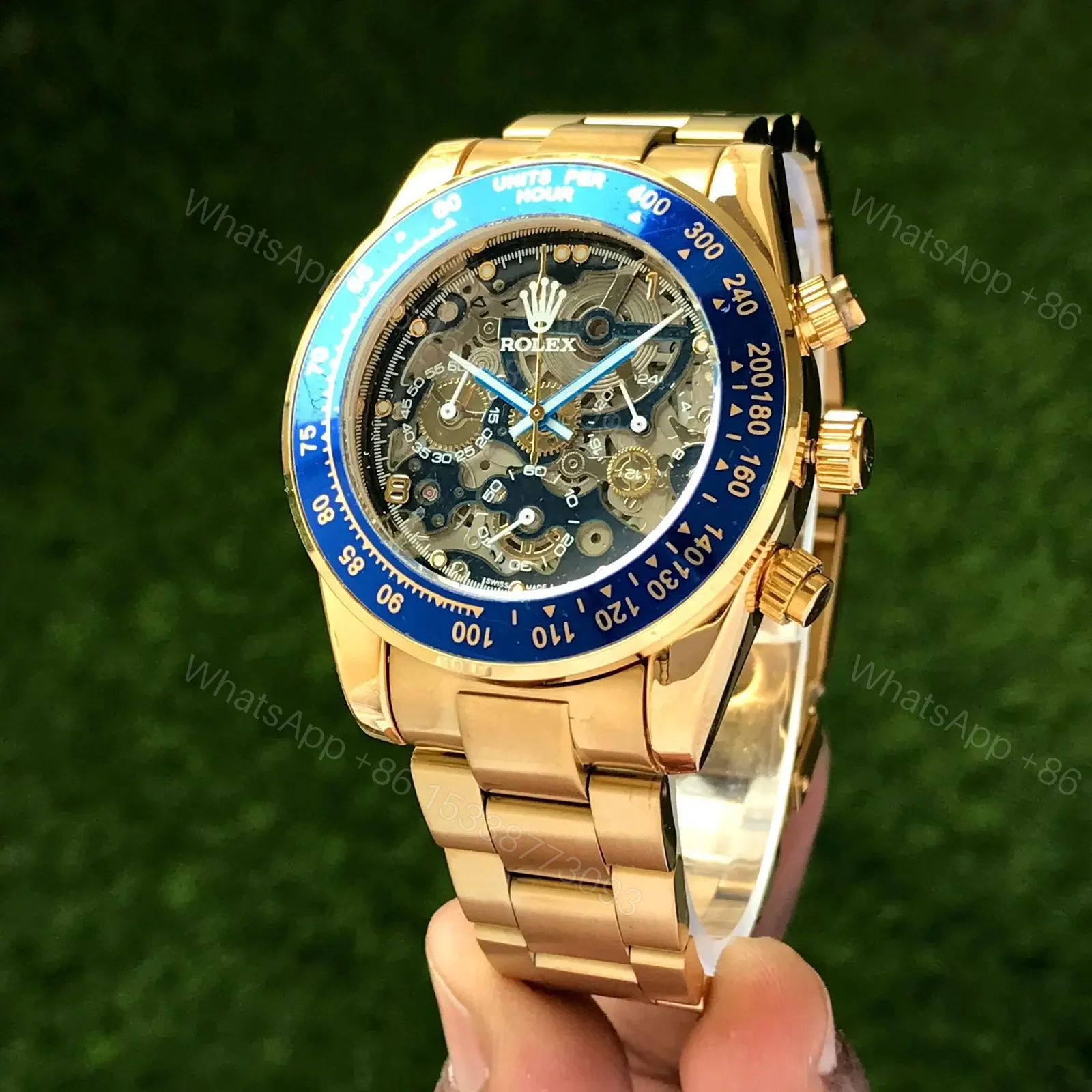 Rolex For Men’s Model Daytona Blue Skeleton — view 1