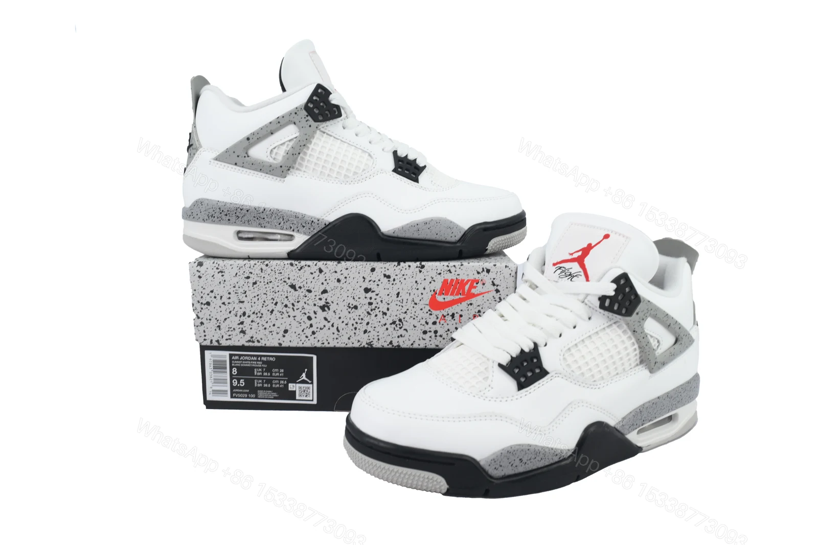View 2 of Air Jordan 4 Retro OG 'White Cement' FV5029-100 (2025)