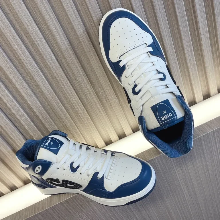 View 5 of Bold Contrast Dior-Inspired High-Top Sneakers - Everyday Luxury