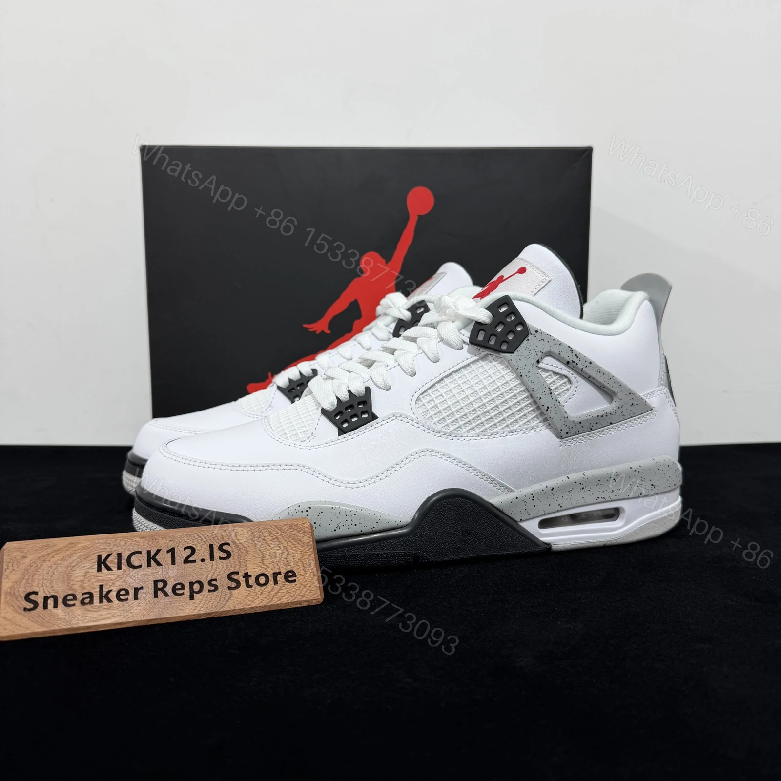 Air Jordan 4 Retro White Cement 2016 Reps — view 1