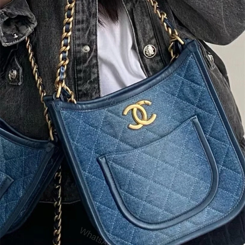 View 20 of 高仿Chanel*24S系列AS4532水洗丹寧Hobo包大號免檢版