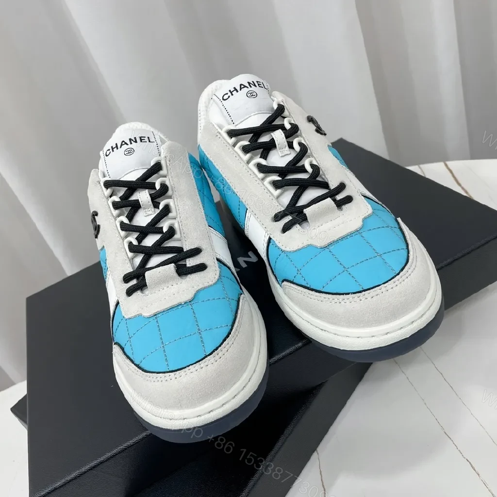 View 7 of Turquoise Block Heel-Top Sneaker: Luxury Comfort Sneakers