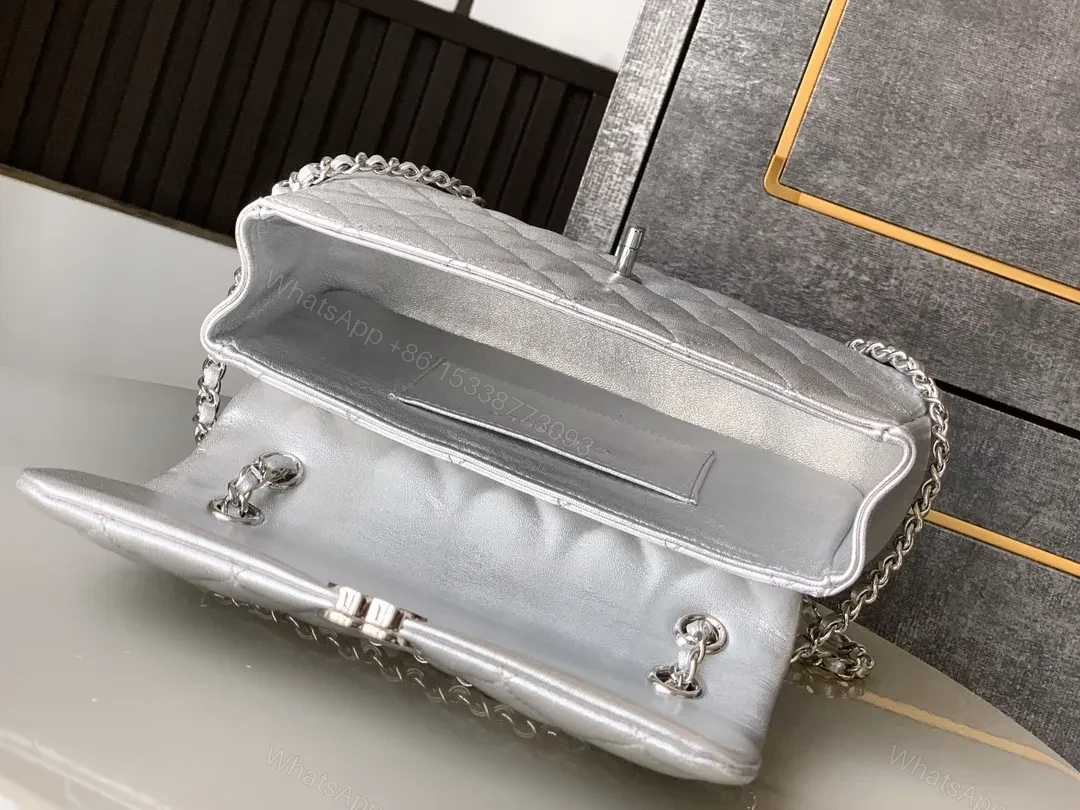 View 8 of Shimmer Quilted Chain Bag: Metallic Luxe Everyday Bag