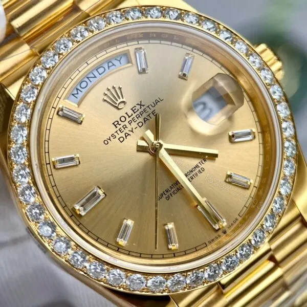 View 4 of Superclone Rolex Day-Date Champagne Dial 128398tbr-0037 36 mm