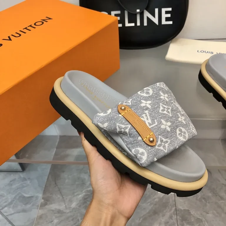 View 8 of Monogram Canvas Slide Sandals: All-Day Comfort Slides