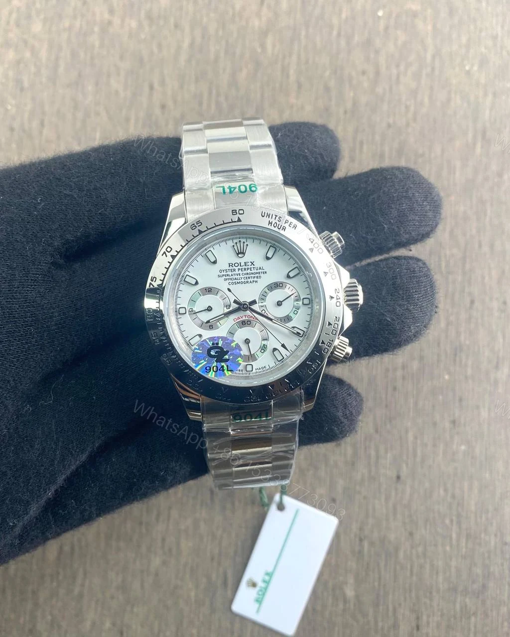 View 2 of Rolex Daytona 41mm White Dial Swiss Semi ETA Chronograph