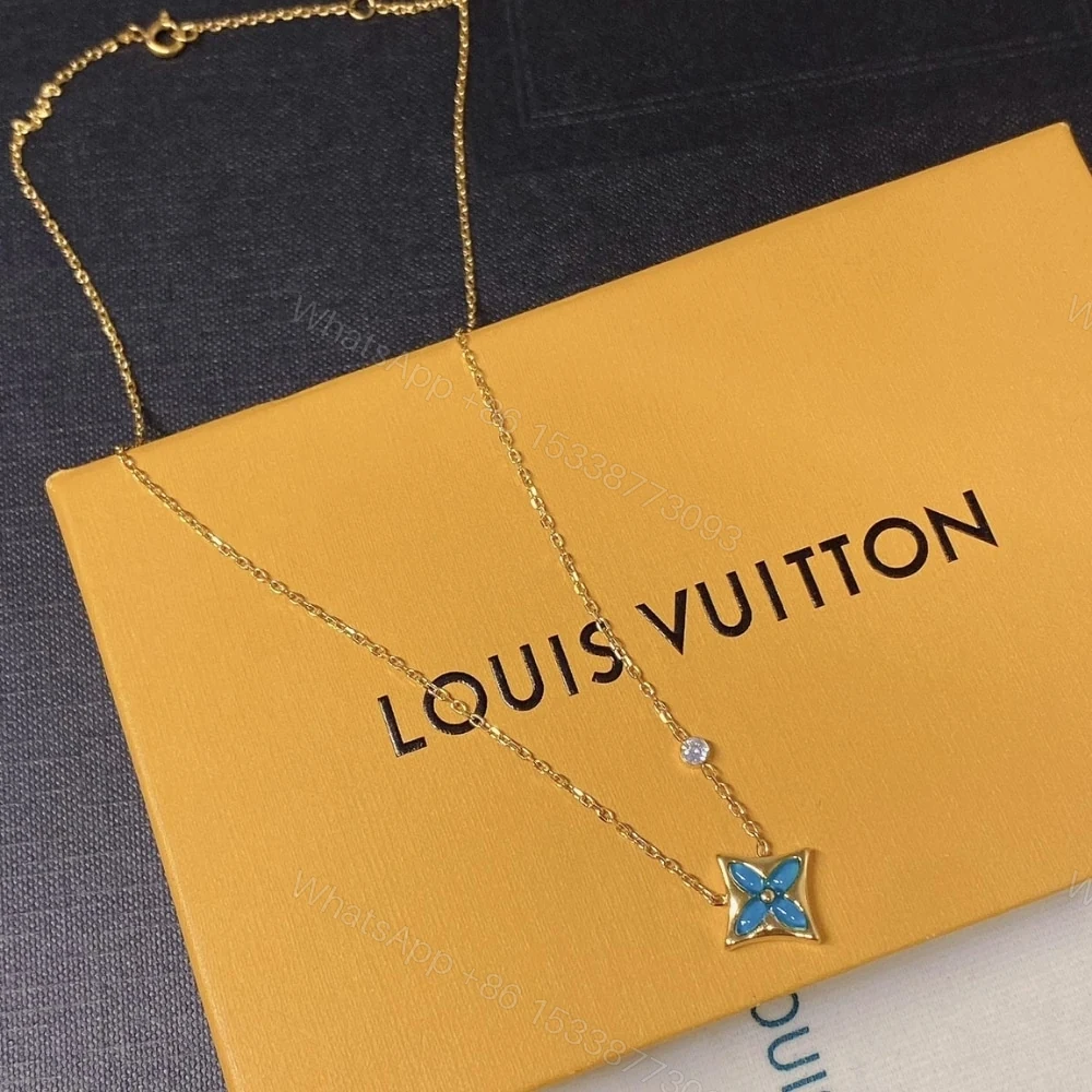 View 3 of LOUIS VUITTON COLOR BLOSSOM BB STAR PENDANT NECKLACE YELLOW GOLD Q03276
