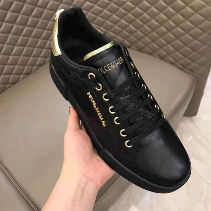 View 7 of DOLCE & GABBANA SNEAKERS PORTFINO IN WHITE LEATHER WITH PERLA LOGATA – DG21