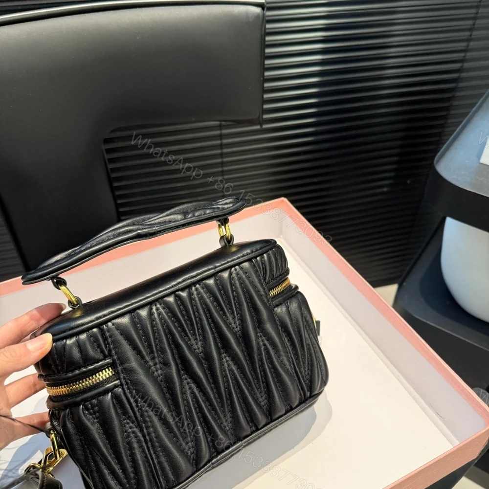 View 5 of MIUMIU MATELASSÉ NAPPA SHOULDER BAG BLACK 19CM 5BH226 N88 F0002 V OOO