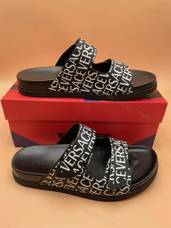 View 5 of Graphic Strapped Slides: Bold Luxe Comfort Slides