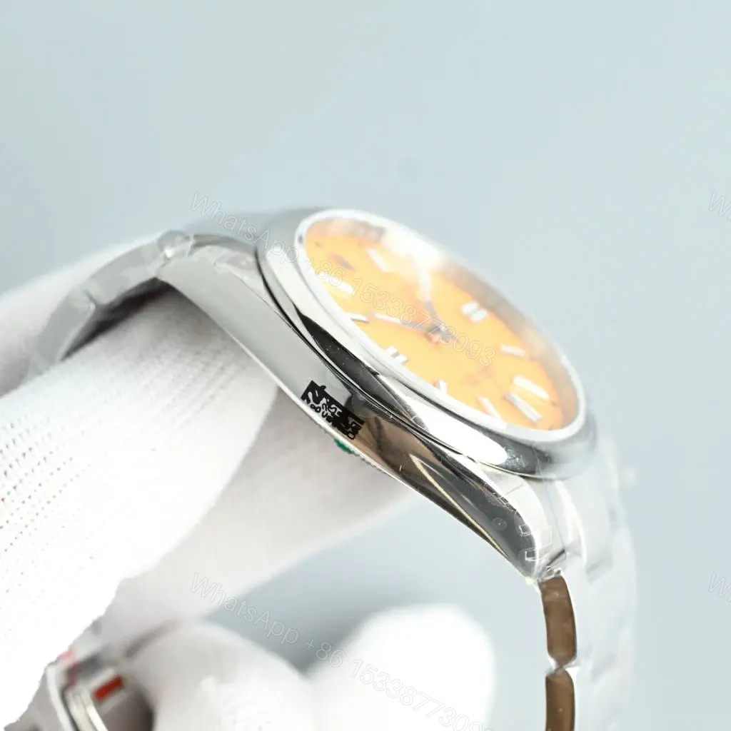 View 3 of Rolex Oyster Perpetual 41 Stainless Steel Yellow Dial Oyster 124300-0004