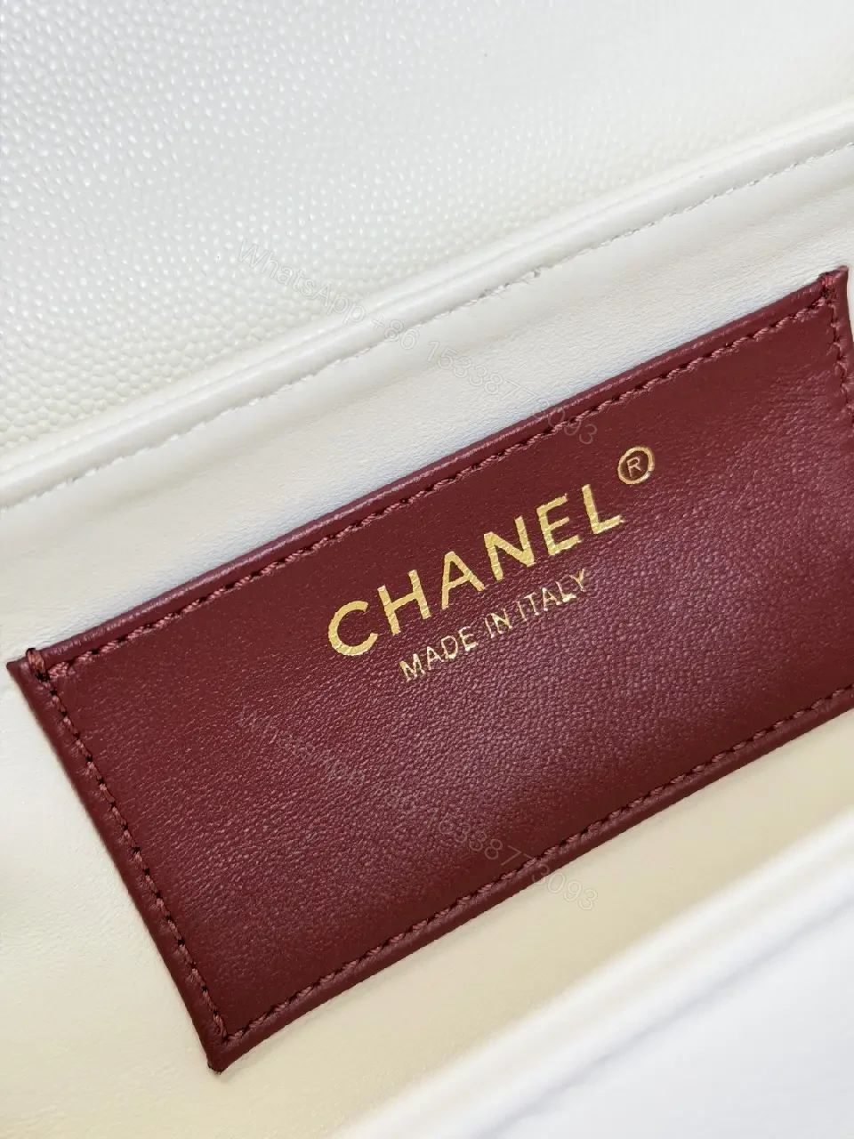 View 11 of White Calfskin Mini Flap Bag: Luxe Designer-Inspired Style