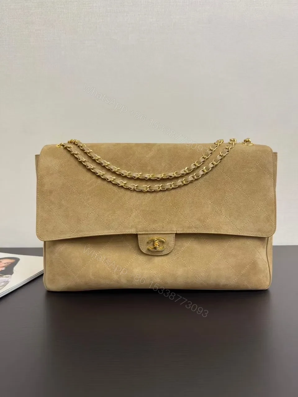 Chanel Suede Souplissimo Maxi Flap large — view 1