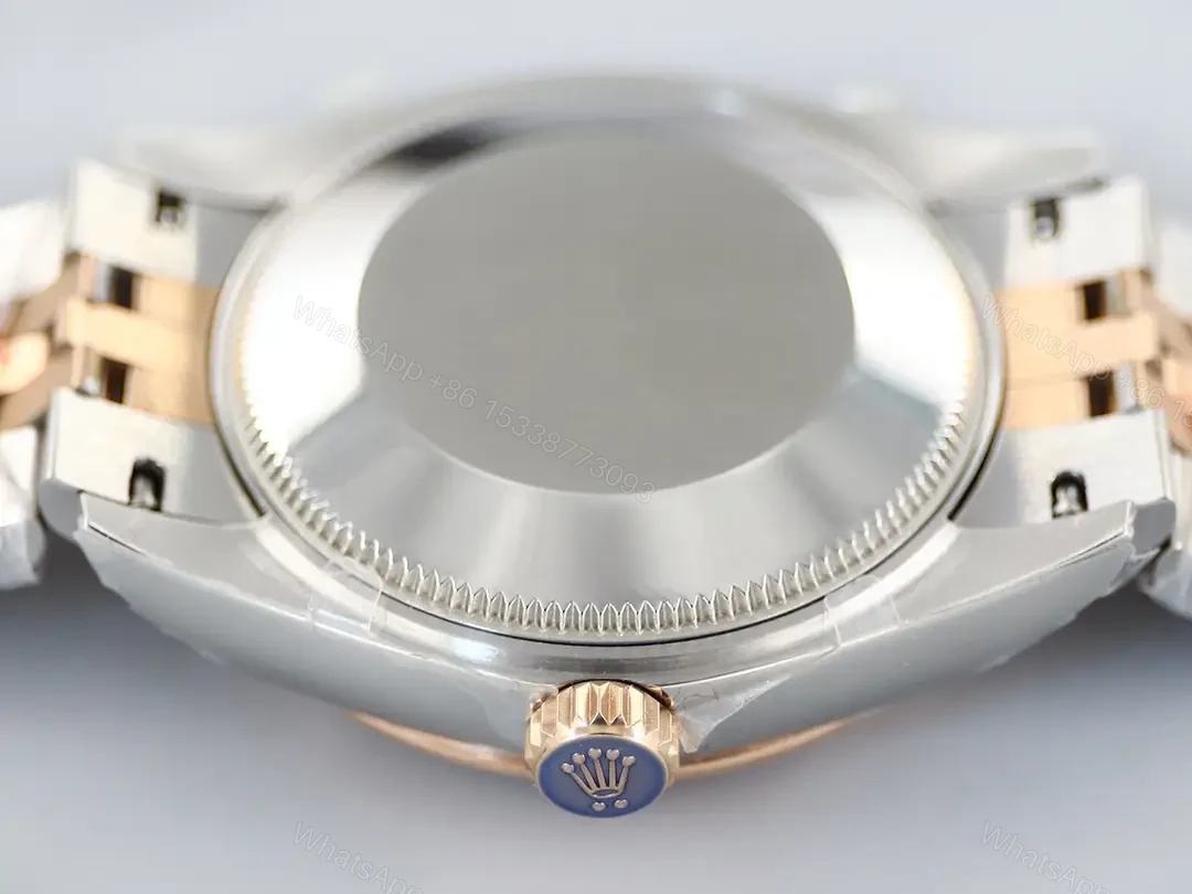View 7 of Rolex Datejust 31 Rolesor Everose Fluted Jubilee White Roman Dial 178271-0067
