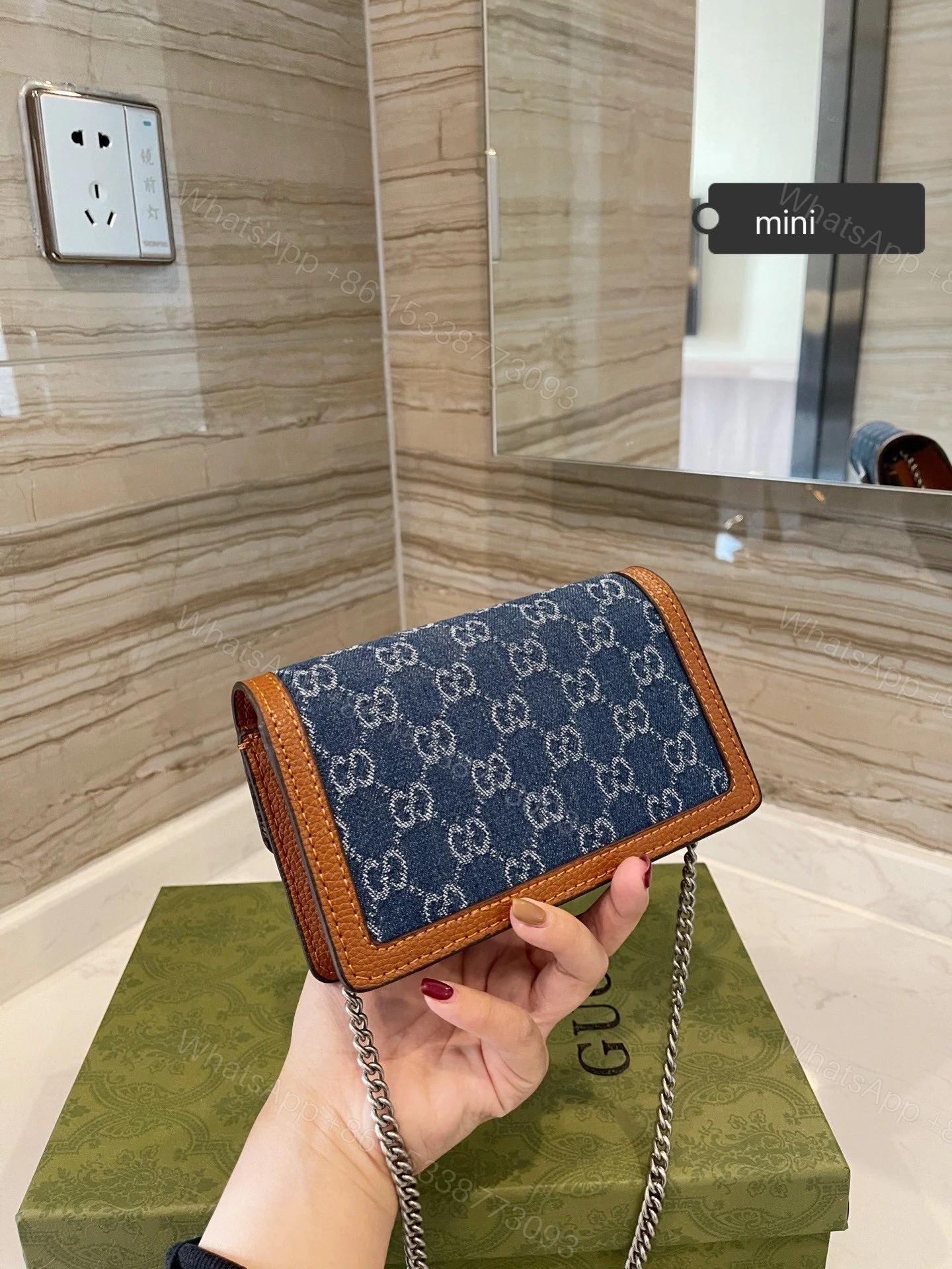 View 3 of GUCCI Dionysus GG Super Mini crossbody Bag